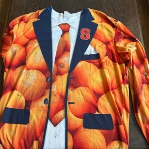 Syracuse Orange Faux Real Suit Long Sleeve T-Shirt - Orange XL